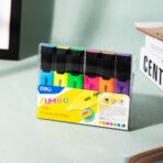 ⁦طقم اقلام هايلايتر اظهار فسفوري 6 ألوان ديلي UMBO⁩ - الصورة ⁦4⁩