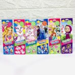 طوابع بنات شخصيات دفتر 4 ورقات لتزيين للكراسة