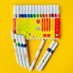 أقلام رسم خطاط لامعه رأس فرشة مرنة 15 لون CoSTANTINO