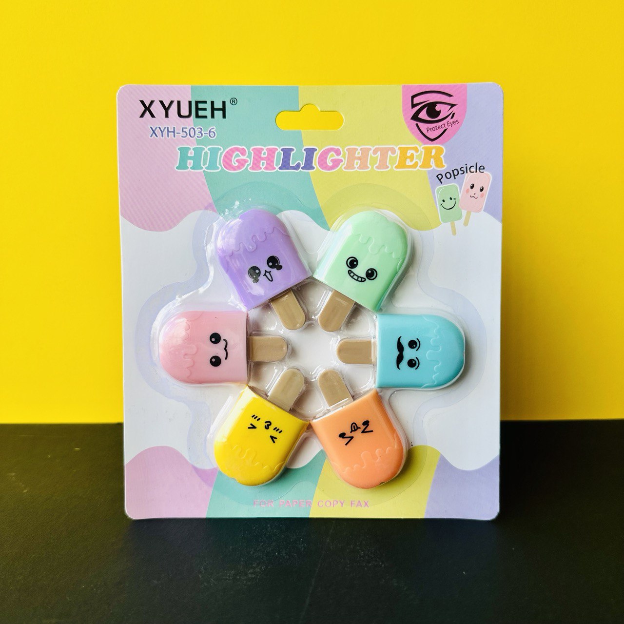 photo_1_2024-01-26_19-04-48 اقلام خطاط هايلايتر فسفوري شكل ايس كريم 6 خطاطات - الصورة 1