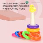 ⁦لعبة ذكاء حلقات الألوان للأطفال مونتيسوري 9 حلقات⁩ - الصورة ⁦2⁩