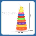 ⁦لعبة ذكاء حلقات الألوان للأطفال مونتيسوري 9 حلقات⁩ - الصورة ⁦3⁩