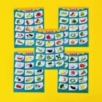 ⁦طوابع فواكه - خضار - حيوانات المزرعة والغابة 75 ملصق⁩ - الصورة ⁦3⁩