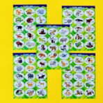 ⁦طوابع فواكه - خضار - حيوانات المزرعة والغابة 75 ملصق⁩ - الصورة ⁦5⁩