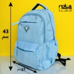 شنطة مدرسية فنون لون سماوي 2 جيب