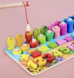 ⁦لعبة ذكاء خشبية 6 في 1 تعليم الارقام صيد السمك⁩ - الصورة ⁦4⁩