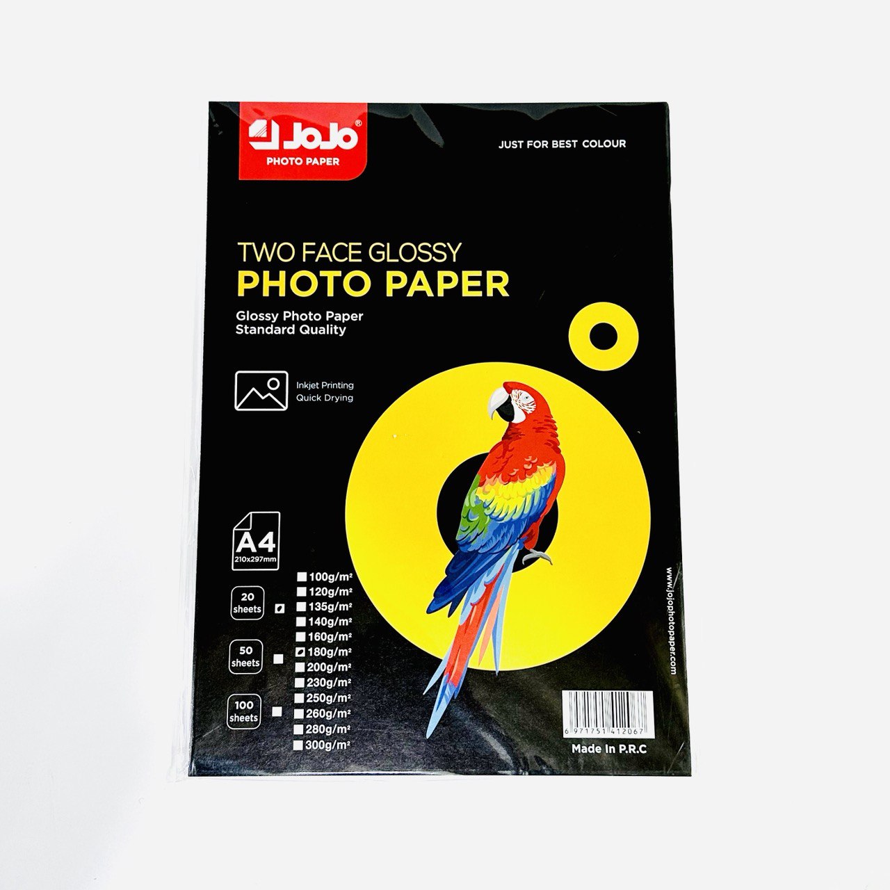 photo_1_2024-02-26_14-26-14 ورق لماع وجهين مقوى 180 قرام جوجو عبوة 20 ورقة - الصورة 1