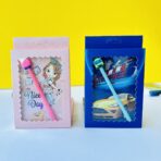 ⁦مذكرة مع قلم هدية رسومات بنات و أولاد⁩ - الصورة ⁦2⁩