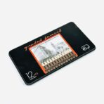 مجموعة اقلام رصاص درجات للرسم في علبة حديد