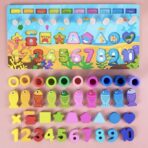 ⁦لعبة ذكاء خشبية 6 في 1 تعليم الارقام صيد السمك⁩ - الصورة ⁦3⁩