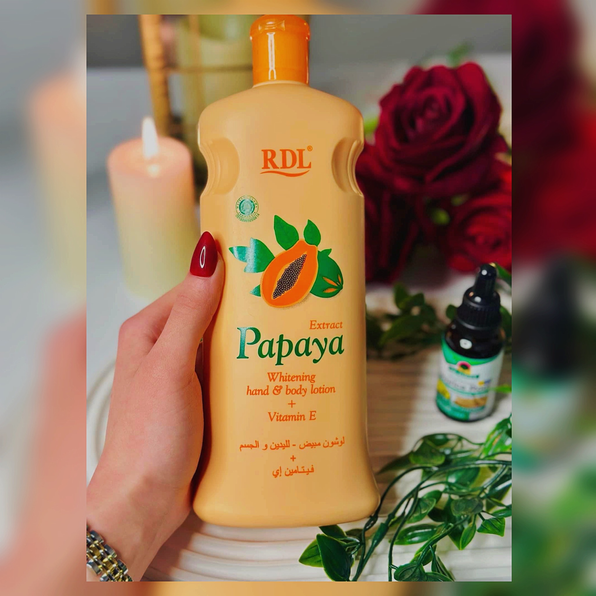 IMG_4733 (2) لوشن البابايا لتبييض اليدين والجسم الأصلي 600 مل - الصورة 1