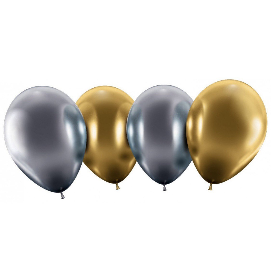 photo_1_2024-03-02_01-49-22 بالون مناسبة ذهبي & فضي كيس 10 بالونات - الصورة 1