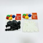 ⁦بالونات مناسبة أبيض & أسود كيس 10 بالون⁩ - الصورة ⁦2⁩