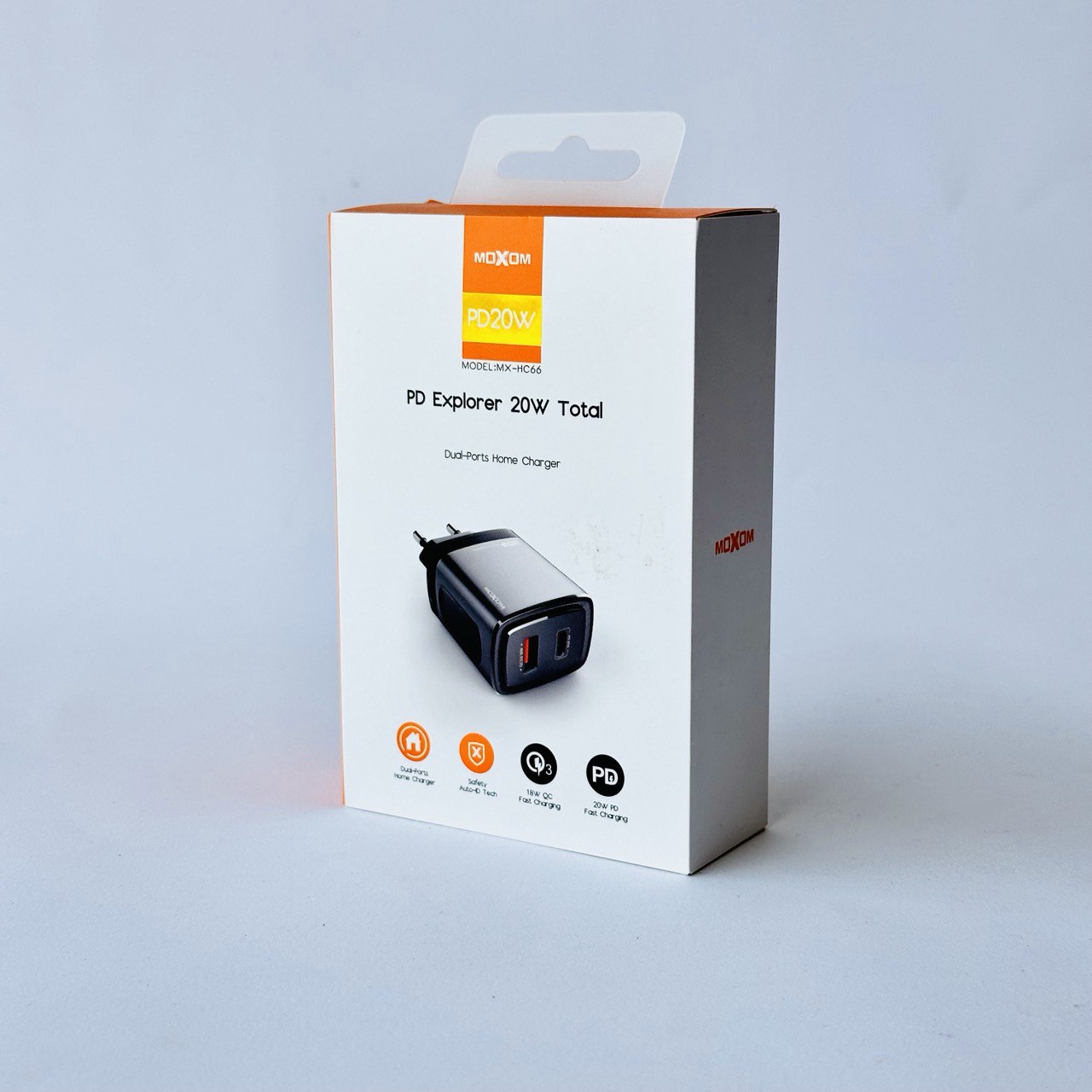 photo_5931506748567437338_y (1) رأس شحن موكسوم مدخلين USB - Type-C قوة 20W - الصورة 1