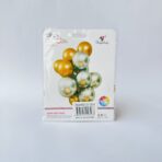 بالونات لامعة ذهبية وفضية عبوة 10 بالونات