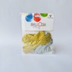 ⁦بالونات لامعة ذهبية وفضية عبوة 10 بالونات⁩ - الصورة ⁦2⁩