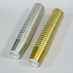 ⁦اكواب دبل ذهبية وفضية للمناسبات عبوة 25 كوب⁩ - الصورة ⁦2⁩