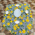 ⁦بخشة أكل تصميم ليمون للنزهات وحفلات الحديقة وديكور المنزل مقاس 1.5*1.5⁩ - الصورة ⁦2⁩