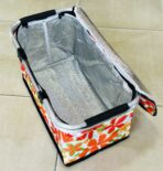 ⁦حقيبة التنزه والبحر بتصميم الورد مناسبة للرحلات والزرادي لحفظ الأطعمة والمشروبات⁩ - الصورة ⁦2⁩