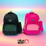 ⁦حقيبة مدرسية نجوم فاخرة مع كوتي 5 جيوب ، اسفنج طبي من الظهر للإعدادي والثانوي⁩ - الصورة ⁦4⁩