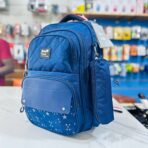 ⁦حقيبة مدرسية نجوم فاخرة مع كوتي 5 جيوب ، اسفنج طبي من الظهر للإعدادي والثانوي⁩ - الصورة ⁦3⁩