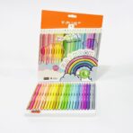 الوان خشبية 24 درجة فاتحة مع براية RAINBOW مثلثة Y-PLUS