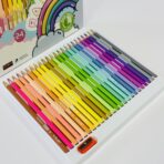 ⁦الوان خشبية 24 درجة فاتحة مع براية RAINBOW مثلثة Y-PLUS⁩ - الصورة ⁦2⁩