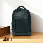 حقيبة فاخرة BLACK Funon اسفنج للظهر 3 جيوب وجيب لابتوب ، للمدرسة والاستعمال اليومي