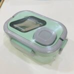 ⁦لانش بوكس حافظة ممتازة اغلاق محكم دورين كل دور 3 أقسام مناسب للرياضيين والمدرسة والتنزه⁩ - الصورة ⁦2⁩