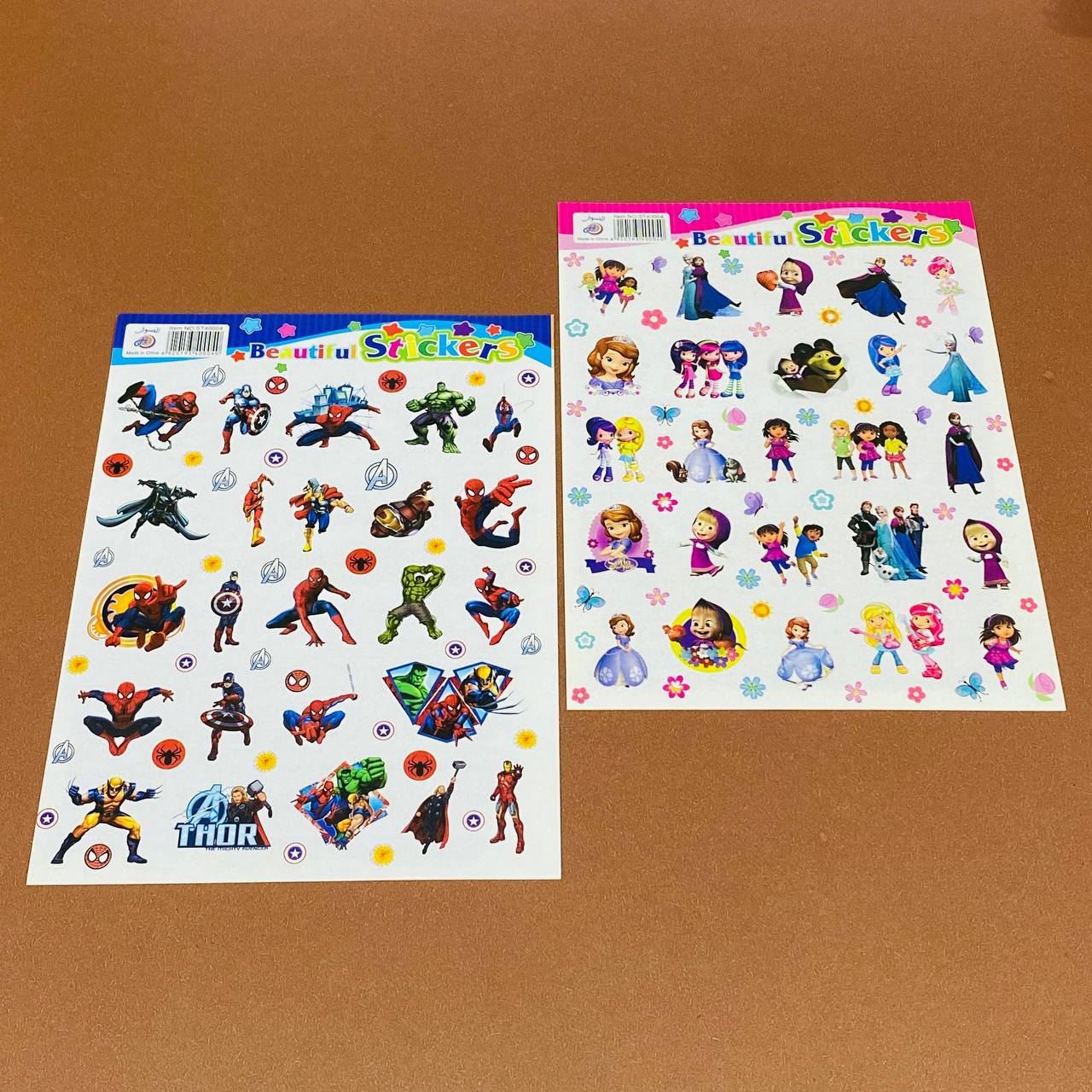 photo_1_2024-08-09_16-17-25 ورقة طوابع لاصقة للأطفال رسومات شخصيات أولاد & بنات - الصورة 1