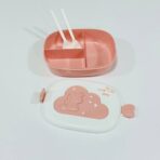 لانش بوكس بلاستيك يونيكورن سحابة لحفظ الفطور والفواكه