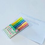 مجموعة اقلام حبر زينة ملونة خط متعرج 6 الوان لتسطير وتزيين الكراسة والرسم