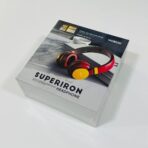 ⁦سماعة رأس بلوتوت من MOXOM أحمر وذهبي صوت صافي⁩ - الصورة ⁦2⁩