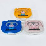 لانش بوكس سنجاب 3 تقسيمات مع 2 ملاعق لحفظ الطعام والفطور مناسب للمدرسة والتنزه