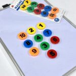 مجموعة مغناطيس سبورة أرقام 10 قطع