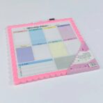 ⁦سبورة مربعة مغناطيس الوان كيوت وجهين مع خطاط مقاس 29*29 سم⁩ - الصورة ⁦2⁩