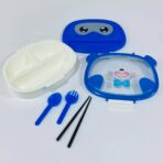 ⁦لانش بوكس سنجاب 3 تقسيمات مع 2 ملاعق لحفظ الطعام والفطور مناسب للمدرسة والتنزه⁩ - الصورة ⁦2⁩