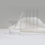 ⁦طقم طوبوات زجاجية مع فرشاة تنظيف 8 مصاصات⁩ - الصورة ⁦4⁩