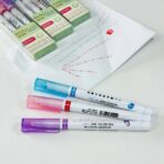 طقم اقلام تزيين و تسطير رول اشكال قلوب ونجوم وخط متقطع