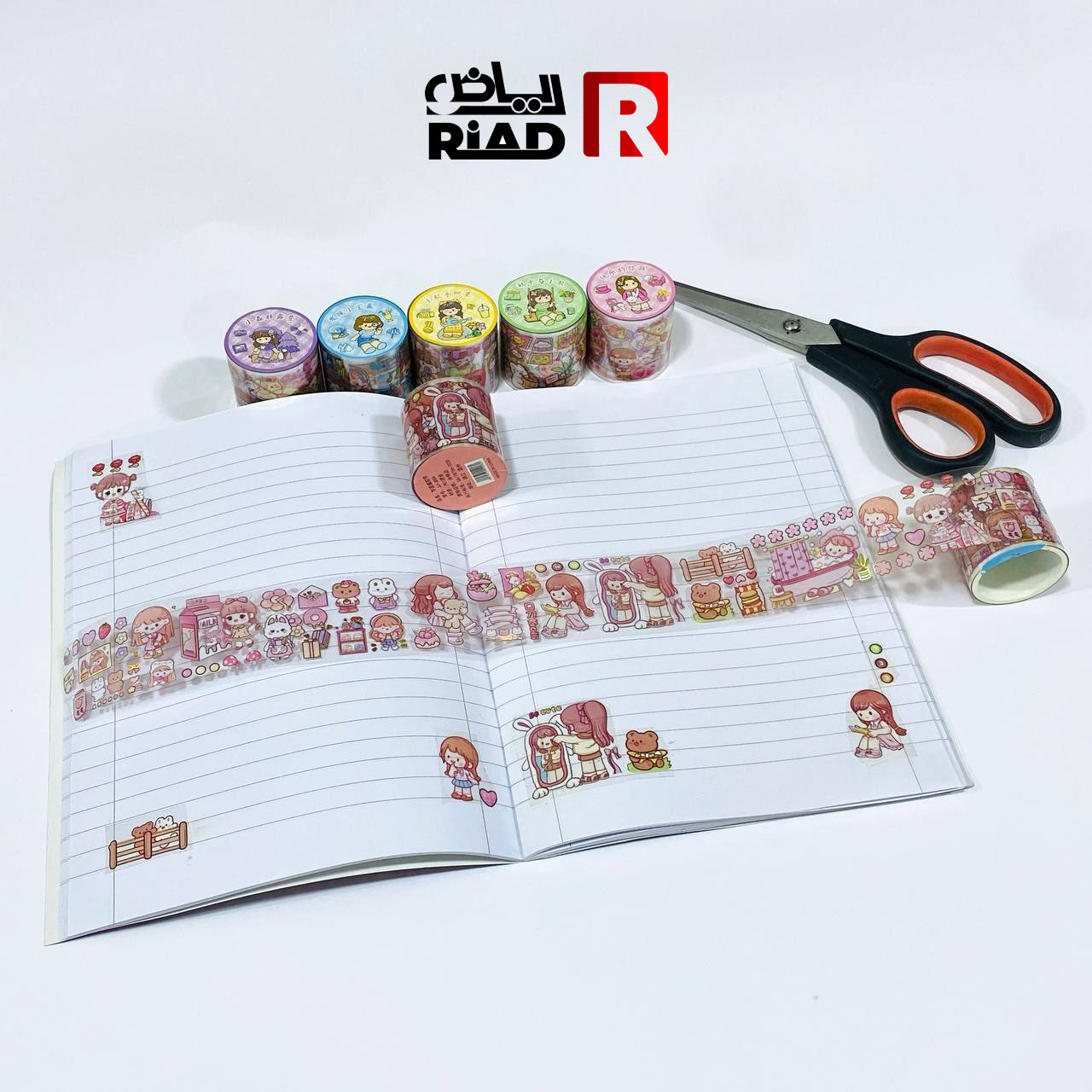 photo_1_2024-09-06_21-35-45 رول طوابع بناتية شفافة لتزيين الكراسات والآرت جورنال - الصورة 1