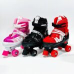 حذاء تزلج باتيناج 4 عجلات مقاس 34 إلي 37