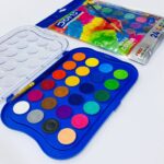 طقم الوان مائية حجرية 24 درجة مع فرشاة ماركة DOMS