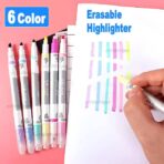 ⁦اقلام هايلايتر قابلة للمسح من فلامينجو 6 & 8 خطاطات⁩ - الصورة ⁦3⁩