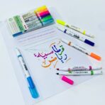 اقلام رأسين تزيين وخطاط كتابة  6 ألوان رسمات وخطاط عادي