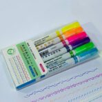 ⁦اقلام رأسين تزيين وخطاط كتابة  6 ألوان رسمات وخطاط عادي⁩ - الصورة ⁦8⁩