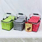 ⁦حقيبة التنزه وطلعات الأكل تصميم مربعات سلفر من الداخل لحفظ الطعام⁩ - الصورة ⁦2⁩