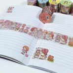 ⁦رول طوابع بناتية شفافة لتزيين الكراسات والآرت جورنال⁩ - الصورة ⁦4⁩