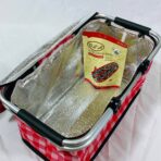 ⁦حقيبة التنزه وطلعات الأكل تصميم مربعات سلفر من الداخل لحفظ الطعام⁩ - الصورة ⁦3⁩