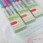 ⁦طقم اقلام تزيين و تسطير رول اشكال قلوب ونجوم وخط متقطع⁩ - الصورة ⁦3⁩