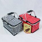 ⁦حقيبة التنزه وطلعات الأكل تصميم مربعات سلفر من الداخل لحفظ الطعام⁩ - الصورة ⁦4⁩